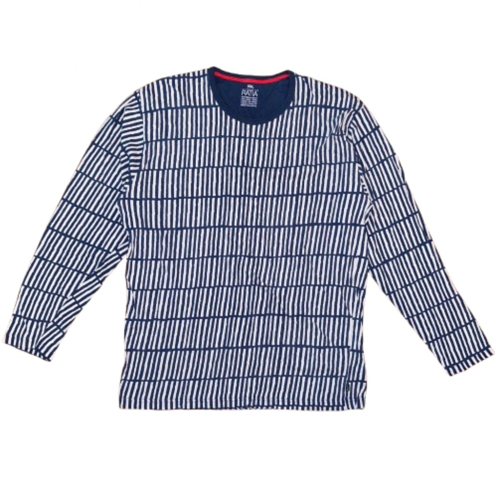 RISTOMATTI RATIA XXL Blue 100% Cotton Pajama top Long Sleeved Comfortable